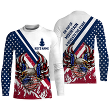 Load image into Gallery viewer, Personalized American Flag Hiking Shirt Eagle US Flag Patriotic Hike Jersey UPF30+ Compass for Hiking Long Sleeve SP7