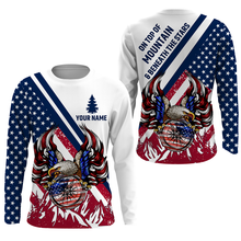 Load image into Gallery viewer, Personalized American Flag Hiking Shirt Eagle US Flag Patriotic Hike Jersey UPF30+ Compass for Hiking Long Sleeve SP7