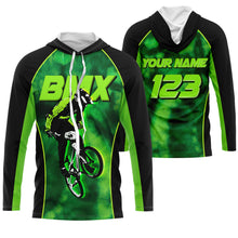 Load image into Gallery viewer, Personalized adult kid BMX racing jersey UPF30+ green bike shirts Cycling bicycle motocross clothes| SLC42