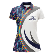 Load image into Gallery viewer, Ladies Bowling Shirt Custom Bowling Polo Shirt For Women Bowling Jersey for Team Bowling Gift BDT26