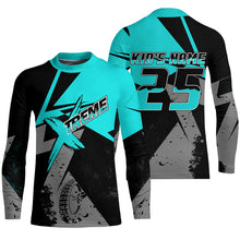 Load image into Gallery viewer, Men Women Kid Dirt Bike Jersey Blue UPF30+ Extreme Motocross Shirt Boys Girls MX Jersey Motorcycle PDT544