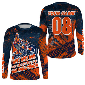 Motocross Dad Jersey Personalized UPF30+ Dirt Bike Dad Shirt Xtreme MX Off-Road Long Sleeves PDT484