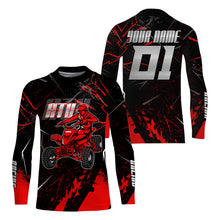Load image into Gallery viewer, Custom ATV Motocross Jersey Red UPF30+ Extreme Quad Bike Off-Road Jersey Men Kid MX Riding Shirt PDT565