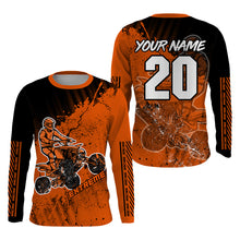 Load image into Gallery viewer, Custom ATV Motocross Jersey Kid Men UPF30+ Orange Quad Bike Shirt Off-Road Jersey Men Kid MX Riding PDT566