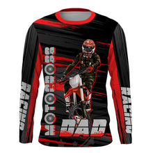 Load image into Gallery viewer, Custom Motocross Dad Jersey UPF30+ Red MX Racing Dirt Bike Shirt Motorcycle PDT495