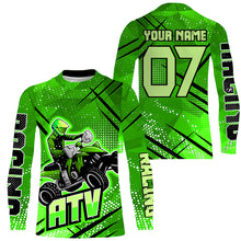 Load image into Gallery viewer, Green ATV Motocross Jersey Men UPF30+ Custom Quad Bike Riding Shirt Kid ATV MX Off-Road Jersey PDT562