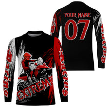 Load image into Gallery viewer, Men Kid ATV Motocross Jersey Personalized UPF30+ Quad Bike Shirt Red ATV MX Riding Off-Road Jersey PDT563
