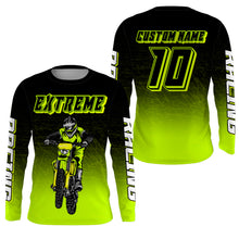 Load image into Gallery viewer, Green MX Jersey Men Women Kid UPF30+ Extreme Dirt Bike Shirt Custom Motocross Racing Long Sleeve PDT473
