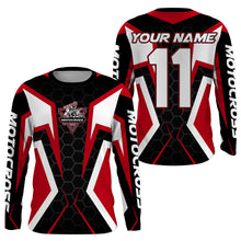 Load image into Gallery viewer, Custom Dirt Bike Jersey Red UPF30+ Men Kid Motocross Shirt Extreme Off-Road MX Jersey Motorcycle PDT574