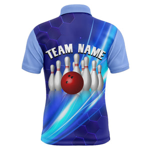 Bowling Shirt For Men Custom Bowling Polo Shirt For Team Personalized Navy Bowling Jersey BDT39