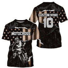 Load image into Gallery viewer, American Flag Motocross Jersey UPF30+ Custom Dirt Bike Shirt Men Women Youth Patriotic MX Racing PDT449