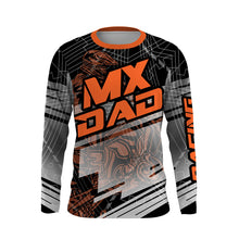 Load image into Gallery viewer, MX Dad Jersey UPF30+ Custom Dirt Bike Shirt Orange Motocross Racing Long Sleeves PDT496
