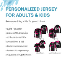 Load image into Gallery viewer, Personalized Motocross adult&amp;kid jersey UV protective MX for life racing dirt bike shirt motorcycle PDT348