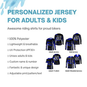 Personalized MX adult&kid jersey UV protective Motocross for life racing off-road dirt bike shirt PDT347