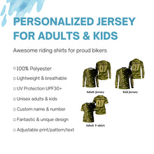 Load image into Gallery viewer, Personalized dirt bike jersey camo youth men women Motocross racing MX off-road shirt UV motorcycle PDT135