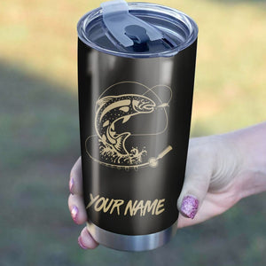 Lahontan Cutthroat Trout Fishing Tumbler Cup Customize name Personalized Fishing gift for fisherman - IPH977
