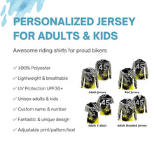 Load image into Gallery viewer, Custom BMX racing jersey UPF30+ kid youth adult BMX bike shirts Bicycle motocross cycling racewear| SLC108