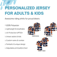 Load image into Gallery viewer, Personalized Motocross racing jersey kids men women UV camo dirt bike off-road motorcycle shirt PDT134