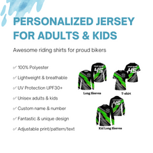 Load image into Gallery viewer, Personalized Racing Jersey UPF30+ UV Protect Work Less Ride More Dirt Bike Rider Motorcycle Racewear| NMS405
