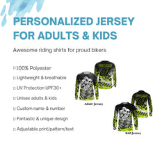 Load image into Gallery viewer, Personalized Motocross Jersey Custom Number Skull Motorcycle Shirt Off-Road Dirt Bike Racing NMS1248