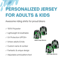 Load image into Gallery viewer, Extreme Motocross racing jersey UPF30+ personalized men women kid dirt bike long sleeves NMS1079