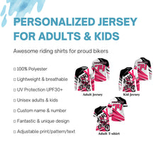 Load image into Gallery viewer, Personalized MX jersey UPF30+ extreme Motox dirt bike youth adult Motocross biker girl racing shirt PDT218