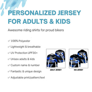 My Blood Type Is Dirt personalized motocross jersey UPF30+ kid & adult dirt bike racing shirt NMS1090