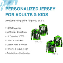 Load image into Gallery viewer, Feel The Berm Custom Motocross Jersey UPF30+ Kid Adult Dirt Bike Off-road Racing Long Sleeves NMS1234