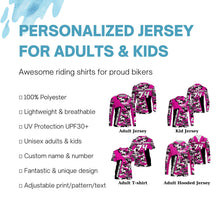 Load image into Gallery viewer, Custom Kid Men Women Dirt Bike Jersey UV Protective Extreme Pink Camo Motocross Racing Shirt PDT375