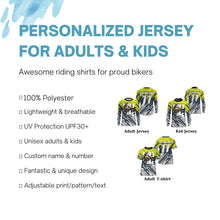 Load image into Gallery viewer, Dirt bike riding jersey Motocross custom off-road MX UPF30+ youth men women racing motorcycle PDT123