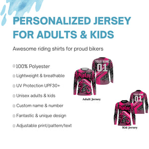 Mud Life Personalized Motocross Jersey UPF30+ Women Girls MX Racing Dirt Bike Shirt NMS1197