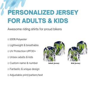 Personalized Motocross Jersey UPF30+ Kid Adult MX Racing Dirt Bike Long Sleeves Shirt Off-road NMS1121