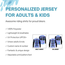 Load image into Gallery viewer, Personalized motocross jersey UPF30+ dirt bike parts skull long sleeves motorcycle off-road NMS1063