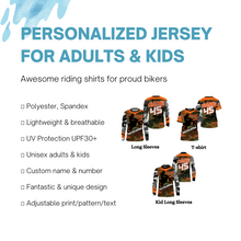 Load image into Gallery viewer, Camo Motocross Personalized Jersey UPF30+ UV Protect, Dirt Bike Racing Motorcycle Off-road Youth Riders| NMS450