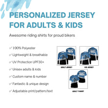 Load image into Gallery viewer, Custom Motocross racing jersey MX UPF30+ dirt bike for youth men women motorcycle riding shirt PDT125
