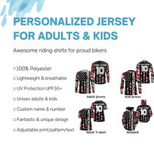 Load image into Gallery viewer, Camo Motocross youth men women jersey custom upf30+ patriotic off-road dirt bike shirt motorcycle PDT440