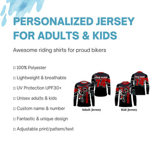 Personalized Motocross Jersey UPF30+ Off-road Kid Adult Dirt Bike MX Racing Long Sleeves NMS1142