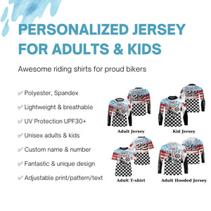 BMX Life American BMX racing jersey UPF30+ Personalized patriotic Cycling shirt Motocross Racewear| SLC11