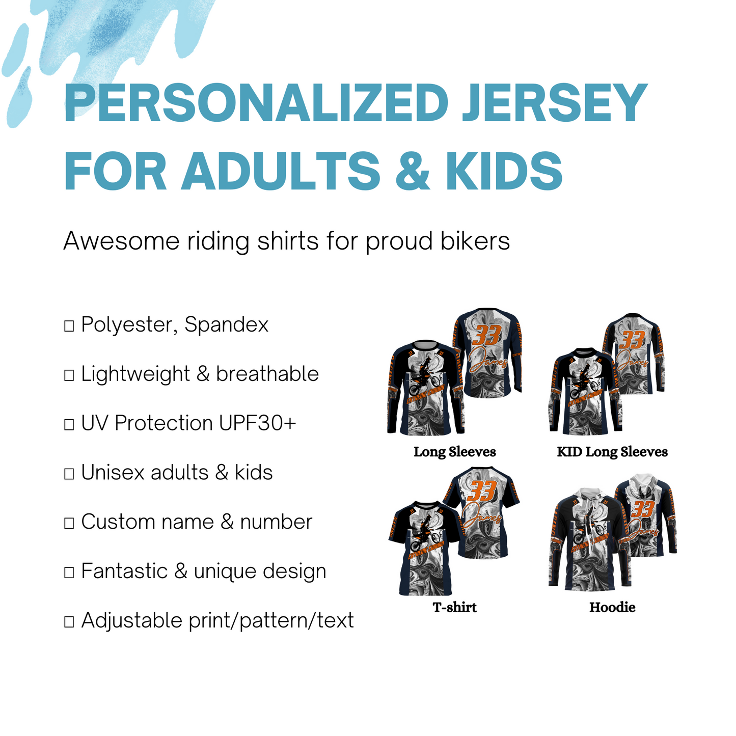 Extreme Enduro Personalized Jersey UPF30+ Adult&Kid 3D Print Off-road Dirt Bike Racing Enduro Motocross| NMS712