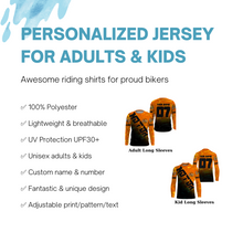 Load image into Gallery viewer, Personalized MotoX Motocross Jersey UPF30+ Kid Adult Dirt Bike Racing Off-road Motorcycle Shirt NMS1118