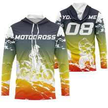 Load image into Gallery viewer, Motocross Personalized Jersey T-shirt Youth Long Sleeves, Dirt Bike Racing Motorcycle Off-road Riders| NMS590