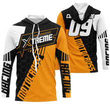 Load image into Gallery viewer, Extreme Motocross Jersey Personalized UPF30+ Racing Shirt Dirt Bike Off-road Biker Motorcycle - Orange| NMS629