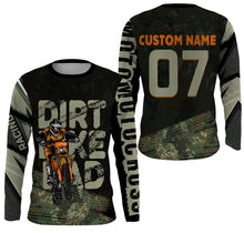 Load image into Gallery viewer, Personalized Dirt Bike Dad Riding Jersey UV UPF30+ Biker Dad Shirt Motocross Father&#39;s Day Gift NMS517