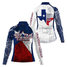 Load image into Gallery viewer, Texas cycling jersey men women UPF50+ bike shirt road MTB BMX dirt gear TX biking tops with zipper| SLC221