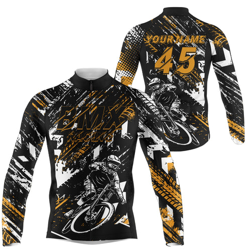 Custom BMX racing cycling jersey Breathable cycle gear with 3 pockets Anti-UV full zip BMX racewear| SLC77