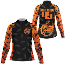 Load image into Gallery viewer, Custom MTB Cycling Jersey Orange Mountain Bike Cycle Racing Bicycling Shirt| NMS832