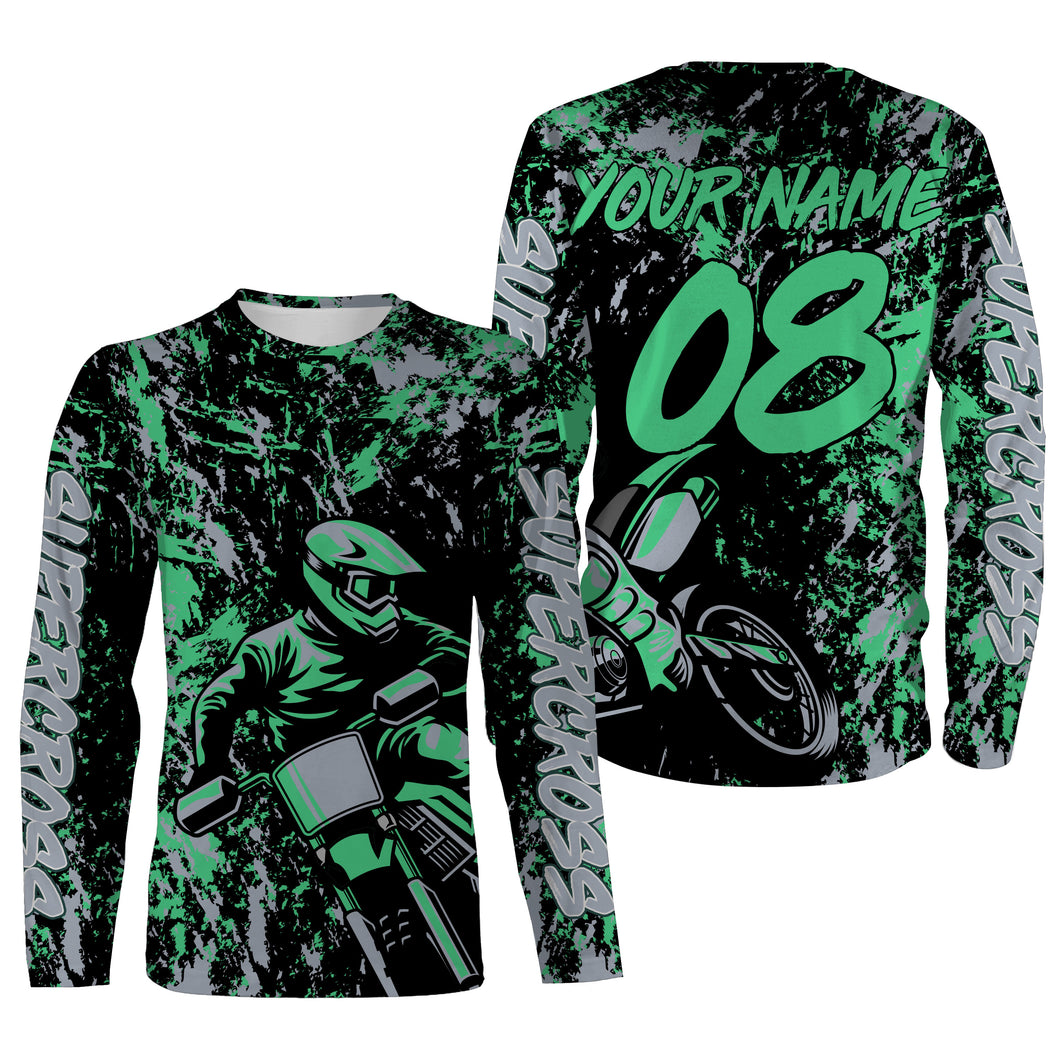 Personalized Supercross Jersey Custom Number & Name Motorcycle Riding Shirt Off-Road Dirt Bike Racing| NMS539