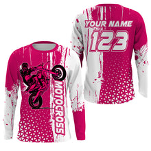 Load image into Gallery viewer, Custom Motocross Jersey Girls Women UPF30+ MX Racing Dirt Bike Off-Road Motorcycle Racewear NMS1272