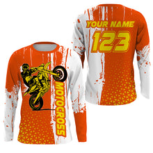 Load image into Gallery viewer, Custom Motocross Jersey UPF30+ Orange MX Racing Dirt Bike Off-Road Motorcycle Racewear NMS1271