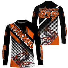 Load image into Gallery viewer, Extreme men women youth Motocross jersey custom dirt bike off-road shirt UPF30+ orange motorcycle PDT289